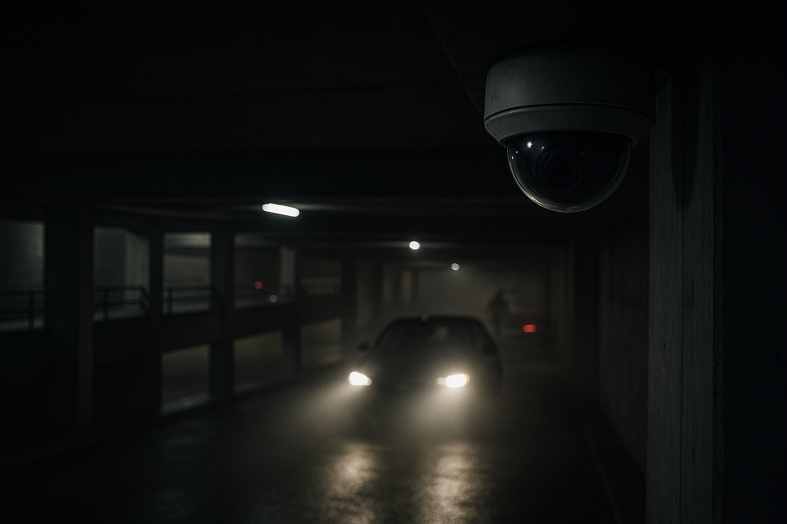 Dome Cam in Parking Garage